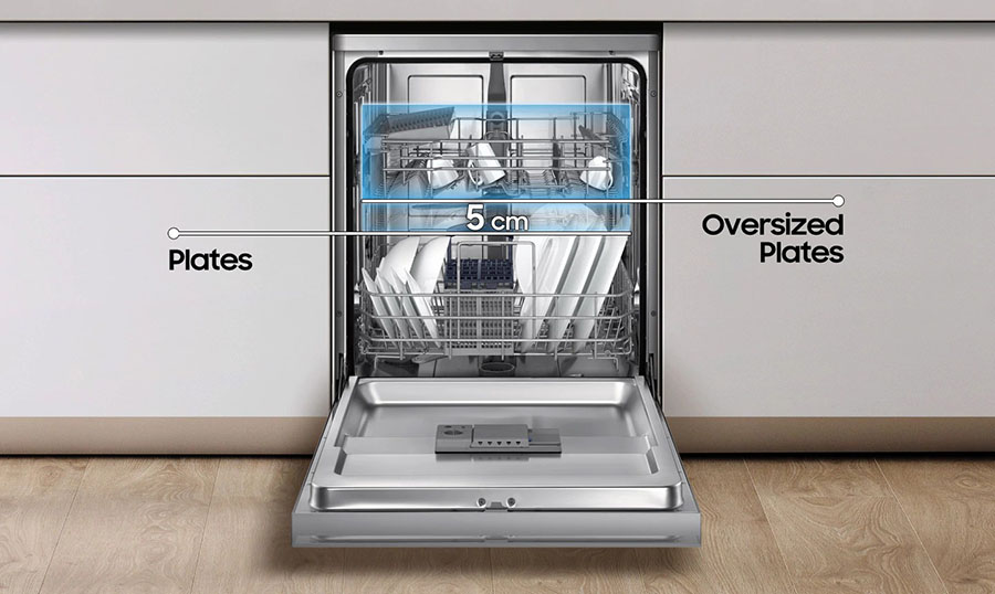 طراحی ظاهری ظرفشویی 2 سبده و 13 نفره سامسونگ مدل 5410