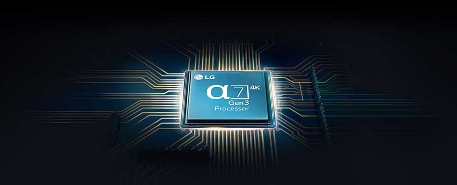 پردازنده آفا 7 نسل سوم تلویزیون OLED ال جی مدل BX